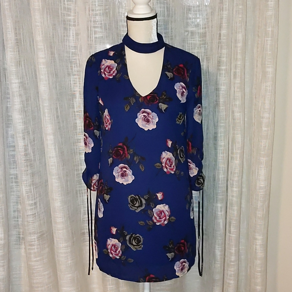 Navy Floral Dress